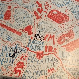 signed poster by Paper Towns cast